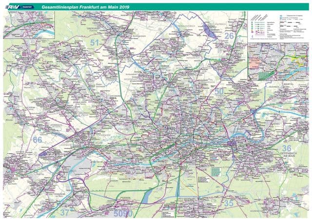 Mapa das zonas de Frankfurt